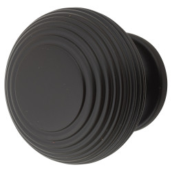 From The Anvil Beehive Round Cabinet Knob - 40mm Diameter - Aged Bronze