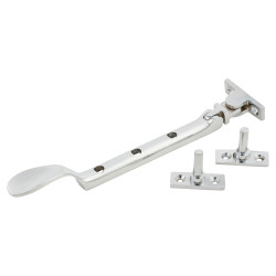 Altro Cast Victorian Casement Window Stay - 8"/200mm Length - Polished Chrome