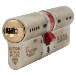 Ultion ALPS 3 Star PLUS Euro Double Cylinder - 50mm + 45mm - Satin Nickel/Brass - Keyed to Differ