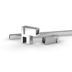 Bohle Reinforcement Bar Set - Square - 1210mm Length - Polished Chrome