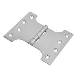 Parliament Hinge - 100 x 75 x 125mm - Satin Chrome - Pair