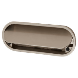 Altro Eccles Oval Flush Cabinet Pull Handle - 117 x 47mm - Satin Nickel