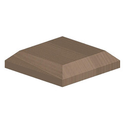 FenceMate Fence Post Caps for 4" / 100mm Posts - Brown