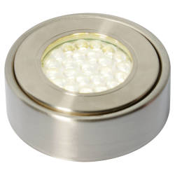 Forum Culina Laghetto 1.5W LED Round Cabinet Downlight - IP44 - 6000K Daylight - Satin Nickel