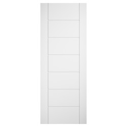 LPD Linear 7 Panel Pre-Finished Laminate Semi-Solid Internal Door - 1981 x 838 x 35mm - White