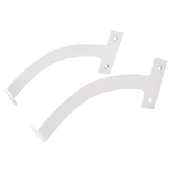Iron Quadrant Arm Fanlight Stay - 150mm Length - White - Pair