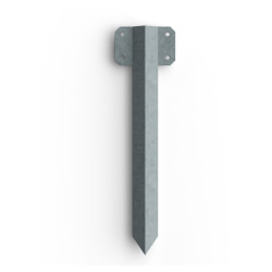 FenceMate Sleeper Pin Straight Bracket - 365 x 2mm - Galvanised