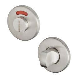 Touchpoint Bathroom Turn & Release with Indicator - 51 x 51mm - Satin Stainless Steel