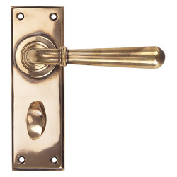 From The Anvil Polished Bronze Bathroom Door Handles - Newbury Range - 152 x 50mm