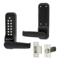 Borg BL7001 Easicode Pro External Marine Grade Heavy Duty Push Button Code Lock and Latch - Black
