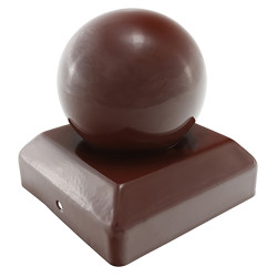 TIMCO Ball Fence Post Cap for 3" / 75mm Posts - Oxide Red