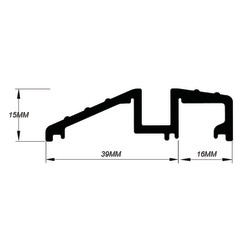 Sealmaster Watershed Seal - 1000mm Length - TJS Threshold - Inward/Outward Opening Doors - Silver