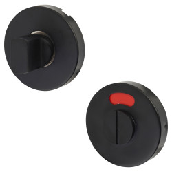 Altro Bathroom Turn & Release with Indicator - 52mm Diameter - Matt Black