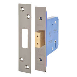 Altro Architectural 5 Lever Deadlock - 78mm Case - 57mm Backset - Black Nickel