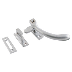 Altro Cast Bulb End Mortice & Hook Plate Casement Window Fastener - Reversible - Satin Chrome
