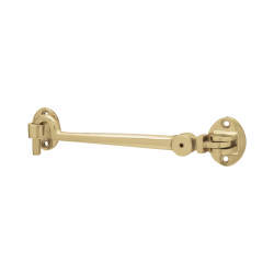 Hampstead Heavy Duty Cabin Hook & Eye - 150mm Length - Polished Brass