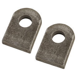 Gate Eye to Weld with Straight End Base - 19mm Pin - Self Colour Steel - Pair