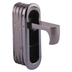Altro Door Edge Finger Pull - 58 x 18 x 18mm - Polished Black Nickel