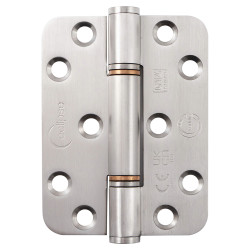 Eclipse Radius Thrust Bearing Grade 14 Butt Fire Door Hinge - 102 x 76 x 3mm - Sat Stainless - Pair