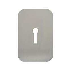 Touchpoint Jumbo Adhesive Fixing Escutcheon - 75 x 50mm - Keyhole - Satin Stainless Steel