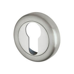 Altro Escutcheon - 50mm Diameter - Euro - Satin/Polished Chrome