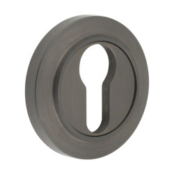 Burlington BUR61 by Frelan Escutcheon on Chamfered Rose - 53mm Diameter - Euro - Dark Bronze