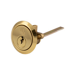 Eurospec 1 Star 6 Pin Replacement Rim Cylinder - Polished Brass - Keyed to Differ