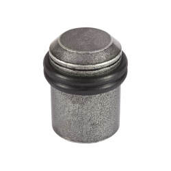 Olde Forge Round Oval Floor Door Stop - 42 x 30mm - Pewter