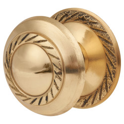 Touchpoint Budget Georgian Round Cabinet Knob - 32mm Diameter - Polished Brass