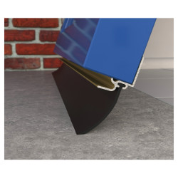 Garage Door Weather Strip - 2130mm Length - Brush Size 45mm - Satin Anodised Aluminium