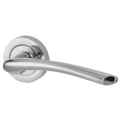 Touchpoint Polished Chrome Door Handles on Round Rose - Rimini Range