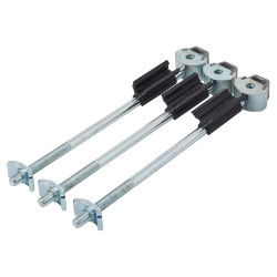 Zipbolt PPQT10 858ZIPCLIP Worktop Connectors - Suits 22mm Thick Worktops - 158mm Length - Pack of 3