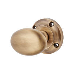 Altro Antique Brass Oval Mortice Door Knob - 57mm Rose Diameter