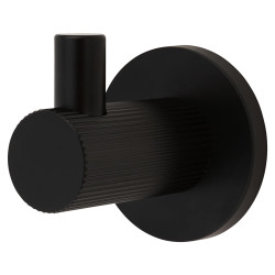 Altro Lines Single Coat Hook - 50 x 25mm - Matt Black