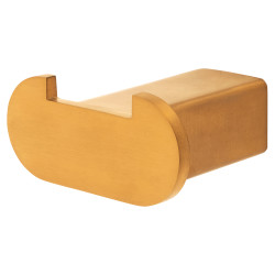 Altro Designer Double Robe Hook - 70 x 65 x 33mm - PVD Satin Brass