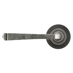 From The Anvil Pewter Door Handles on Round Beehive Rose - Avon Range