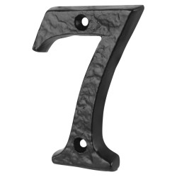 Olde Forge 76mm Screw Fix Door Numeral - 7 - Antique Black Iron