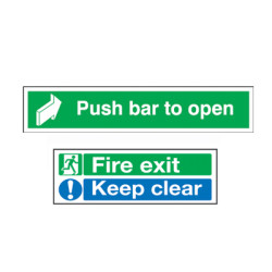 Altro Fire Exit Door Sign Pack - Rigid Plastic