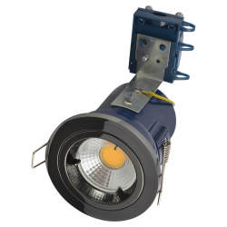 Forum Electralite Yate 50W IP20 Fire Rated LED Fixed Downlight - Black Chrome