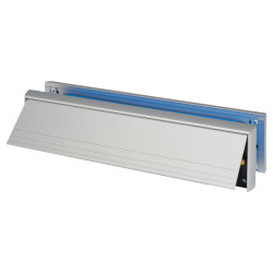 Lorient Firemaster Intumescent Letter Plate - Fire Rated - 304 x 70mm - Silver