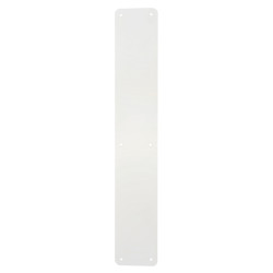 Touchpoint Plastic Plain Finger Plate - 450 x 75 x 1.5mm - White