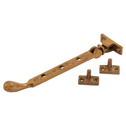 Olde Forge Bulb End Casement Window Stay - 8"/200mm Length - Antique Bronze