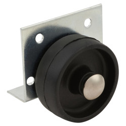 Coldene Furniture Castor - Fixed - Side Mount - 30kg Max Weight - 50mm Diameter - Black