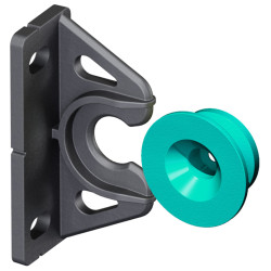 Button Fix Type 2 - Fix & Blue Button for Countersunk Wood & Euro Screws - 25 x 50mm - Pack of 12