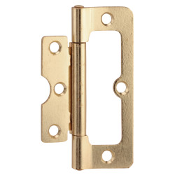 Hurlinge Cabinet Hinge - 100 x 60 x 2mm - Polished Brass - Pair