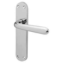 Touchpoint Polished Chrome Latch Door Handles - Arezzo Range - 182 x 39mm