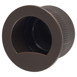 M Marcus Round Door Edge Flush Pull - Matt Bronze
