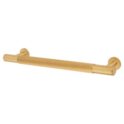 Carlisle Brass 13mm Knurled T-Bar Cabinet Pull Handle - 160mm Centres - Satin Brass
