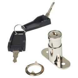 Cabinet Push Lock - 18 x 22mm - Keyed Alike - Differ 2 - Nickel Plated