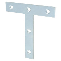 Tee Plate - 100mm Length - Zinc Plated - Pack of 10